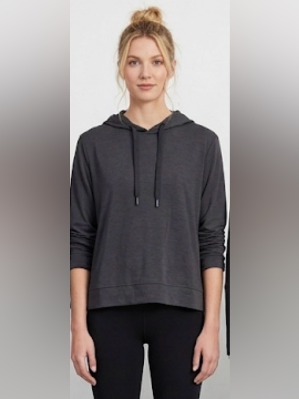 all in motion Heathered Black Soft Stretch Hoodie - Black size XXL NWT